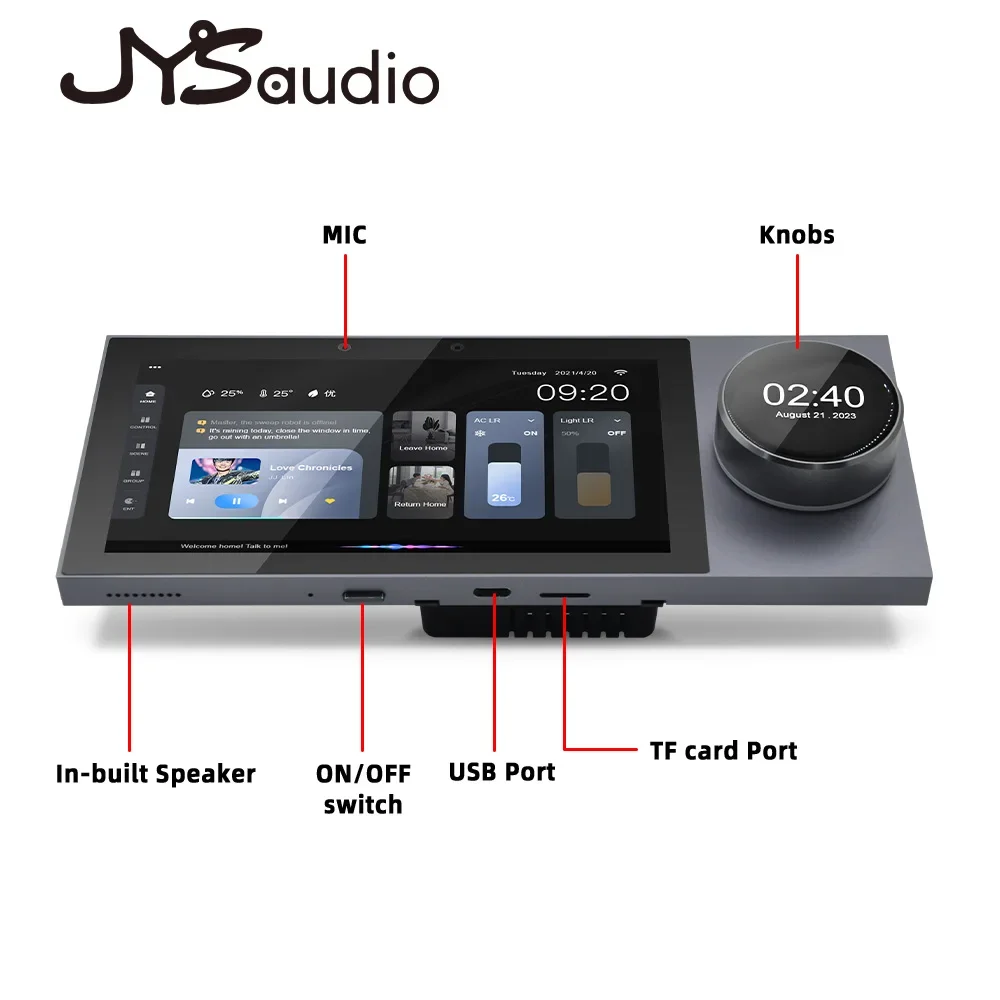 Amplificateur Audio mural domestique TUYA intelligent, passerelle ZIGBEE intégrée, panneau de commande de musique, système Android, lecteur de son, haut-parleur intégré