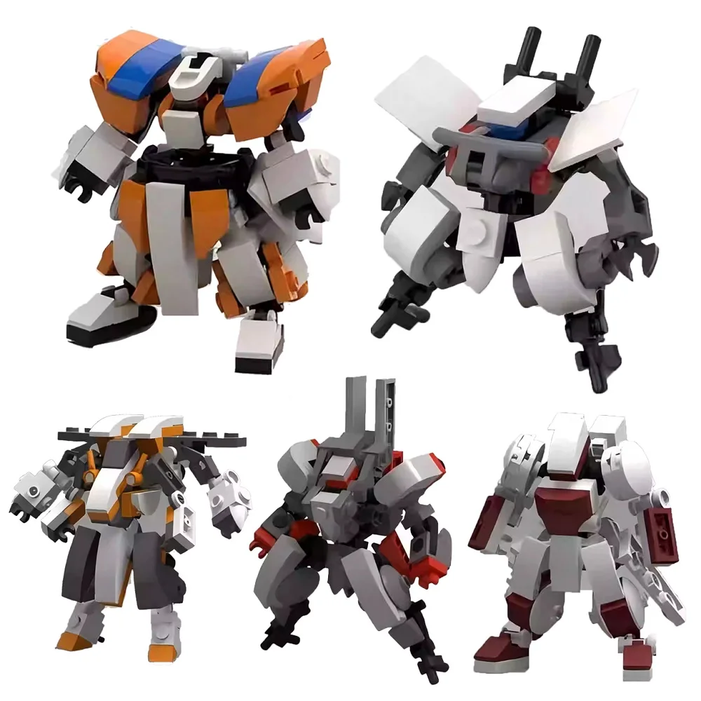 MOC Exoskeleton Mecha Robot Building Blocks Miniature Transform Battle Robot Small Particle Assembly Model Kid Toy Birthday Gift