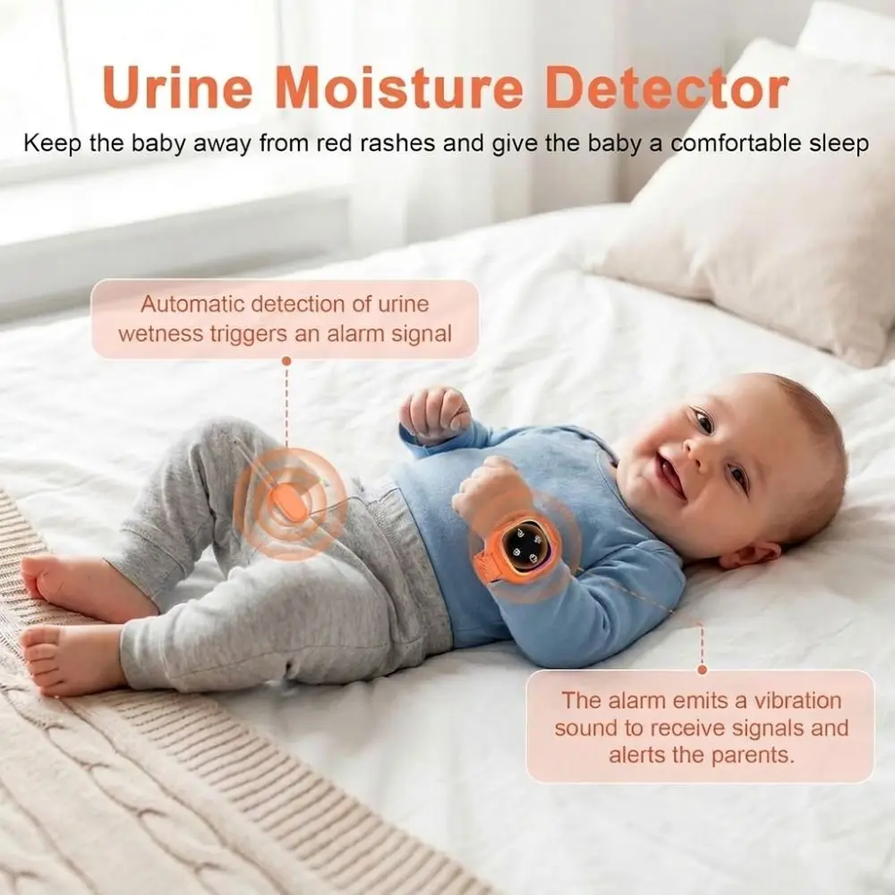 Portable Wireless Bedwetting Alarm USB Rechargeable Vibrating Urine Moisture Alarm Wearable Urine Reminder Device Boys and Girls