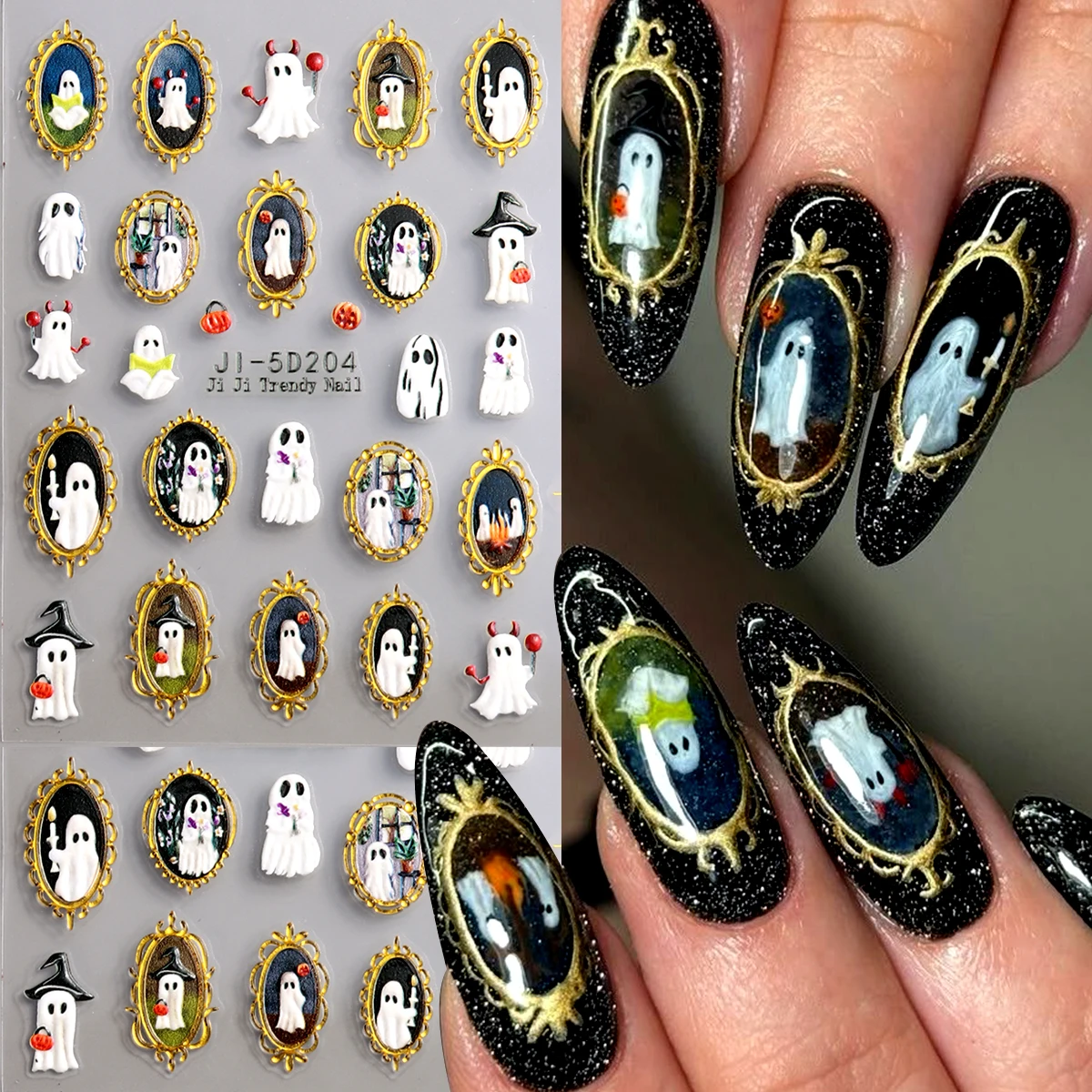 Nail Art Zelda - Adesivo de Unha Gótico de Halloween