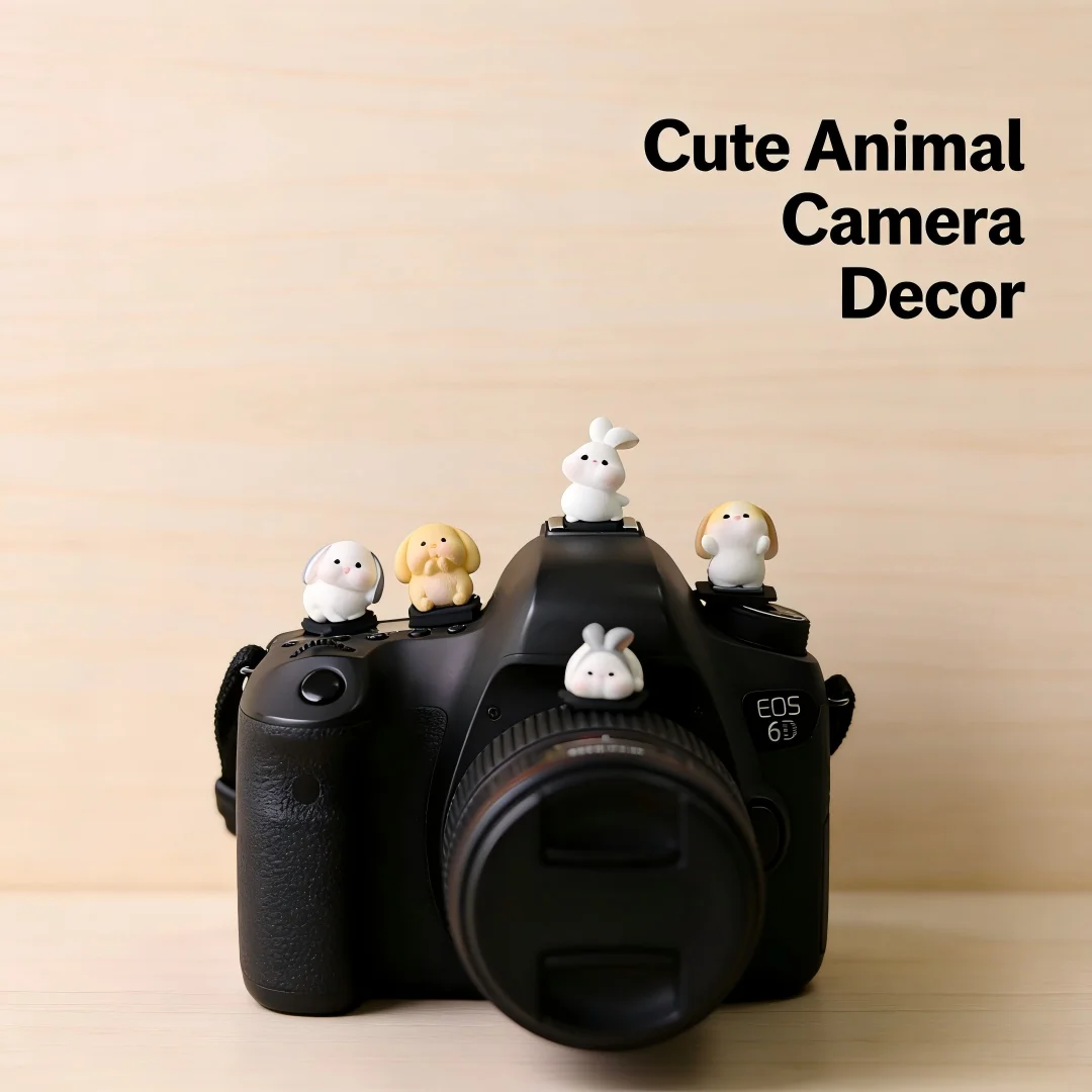 귀여운 토끼 모양 카메라 핫슈 커버 (후지 XT5 XT50 XT30 XS20 라이카 Q3 니콘 ZF Z50 캐논 R50 DSLR 미러리스 악세사리) 썸네일 3