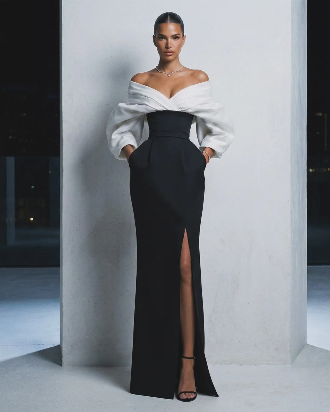 Elegant Black Prom Dresses Off The Shoulder Evening Dress For Women Cocktail Dress Formal Wedding Party Dress Customized image 2