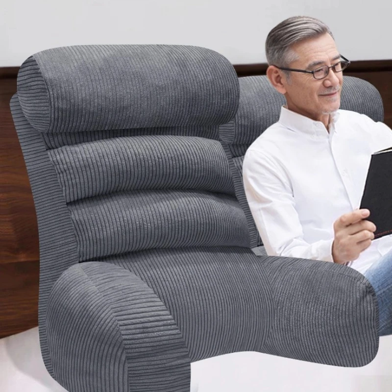 ‌Bed Rest Pillow with Arms, Lounge Sofa Backrest Cushion, Removable Cover Orthopedic Support, Breathable Multi-Position Cushion