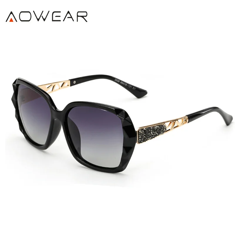 AOWEAR Vintage Rosa Spiegel Sonnenbrille Frauen Polarisierte Quadratische Gradienten Sonnenbrille für Damen Klare Übergroße Lunette De Soleil – Detail 6