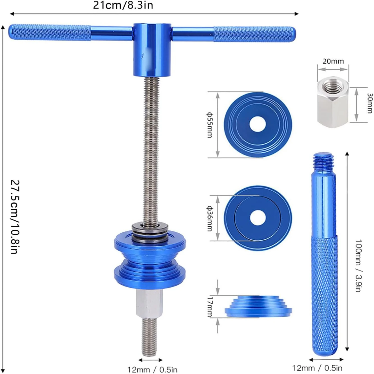 Convenient, Effortless CNC Knurling Aluminum Alloy Bike Headset BB Bottom Bracket Press Tool - Easy, Precise, Durable Assembly f