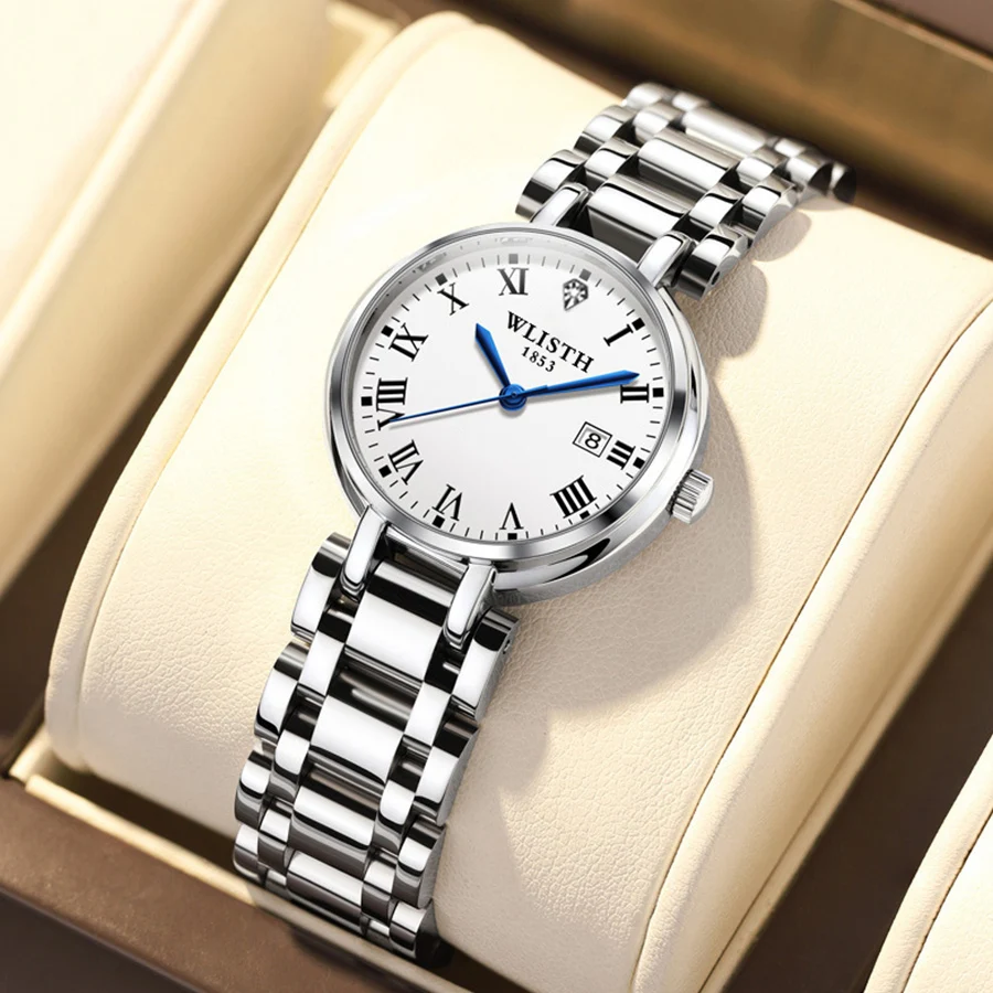 WLISTH Brand Women Watches Stainless Steel Modern Hand Clock Female Gifts Luminous Waterproof Ladies Wristwatches for Women