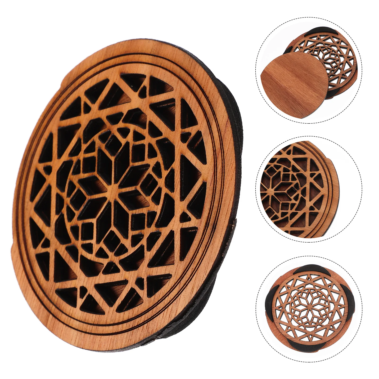 

Guitar Sound Hole Cover Wooden Soundhole Covers Acoustic Ballad for Guitars Feedback Buffer