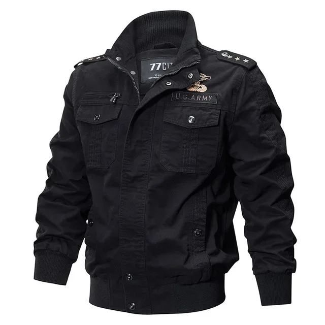 Military Bomber Jacket Men Spring Autumn Casual Multi-pocket Pilot Jackets Male Army Cargo Flight Mens Jackets M-6XL
