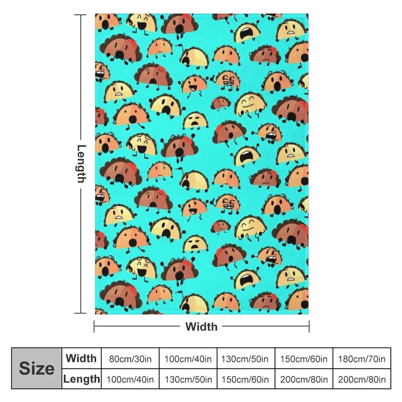 Tiny Tacos Pattern Throw Blanket christmas decoration For Sofa Thin Camping Picnic For Decorative Sofa heavy to sleep Blankets