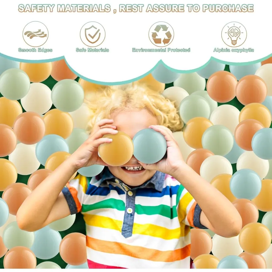 100 Uds. Bolas de plástico seguras, no tóxicas, a prueba de golpes, para niños pequeños, regalo para cumpleaños y Navidad para parcos de interior