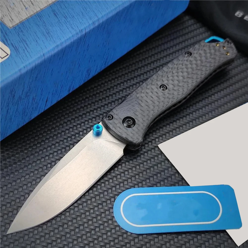 BM 533-3 Mini Bugout AXIS Folding Knife S90V Blade Carbon Fiber Handle Outdoor Camping Pocket Knife Tactical Self Defense Tool