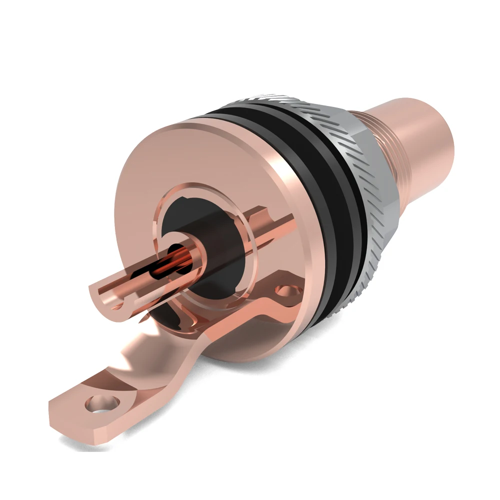 Monosaudio C404 Pure Copper RCA Socket Gold/Rhodium Plated Solder RCA Female Socket