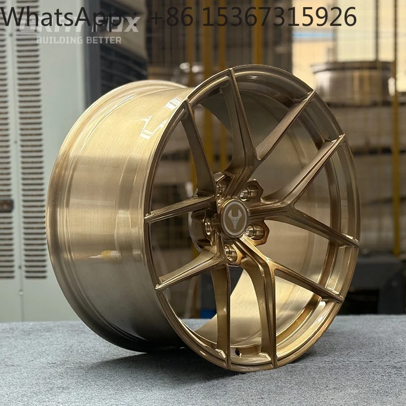 20-22 Inch 5x112 5x114.3 5x120 Brushed Bronze Custom Forged Wheel Rims High End Modified Car Wheels