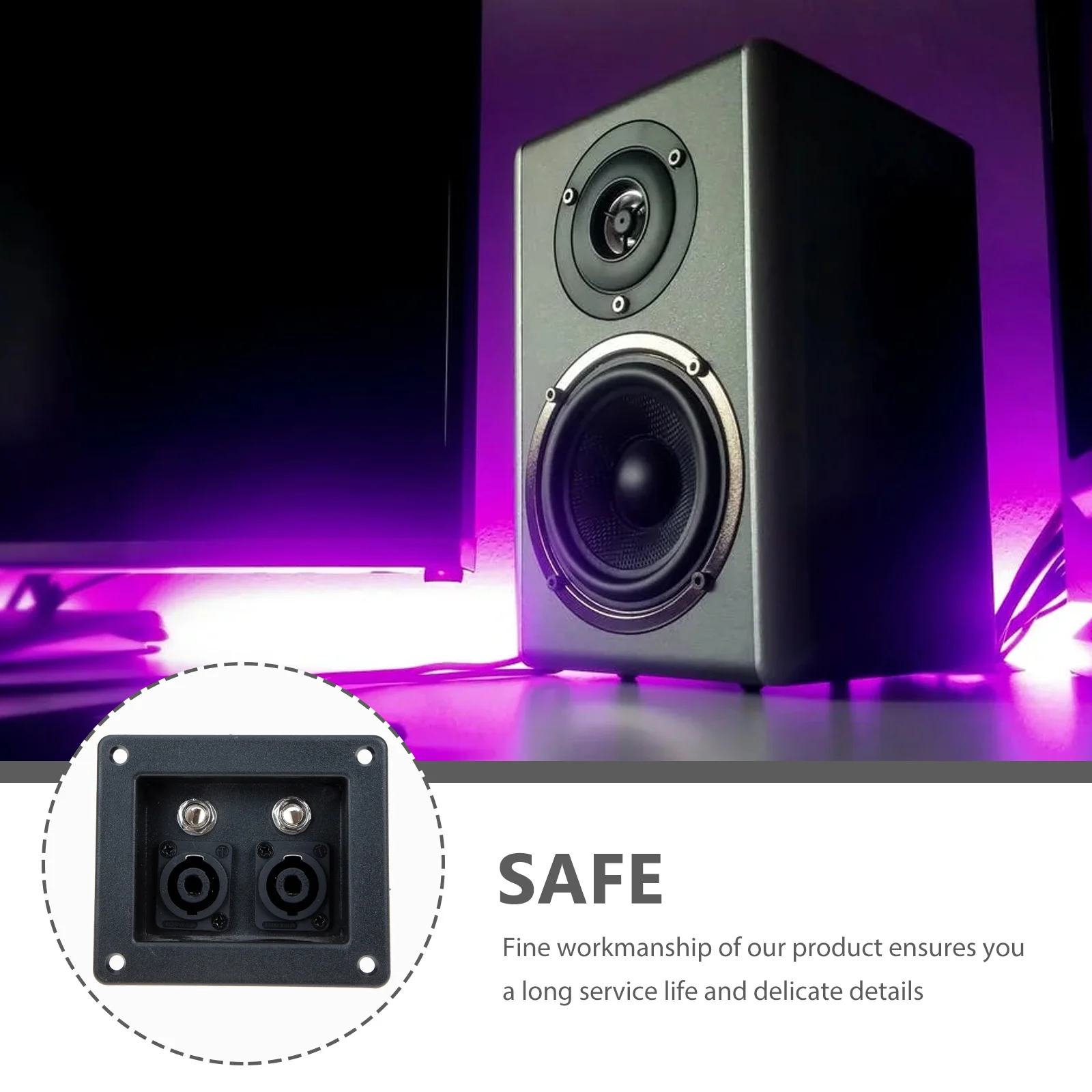 

Stage Speaker Wiring Board 80x90mm Black Plastic Terminal Loudspeaker Subwoofer Box DIY Stereo Audio Accessories Signal Transfer