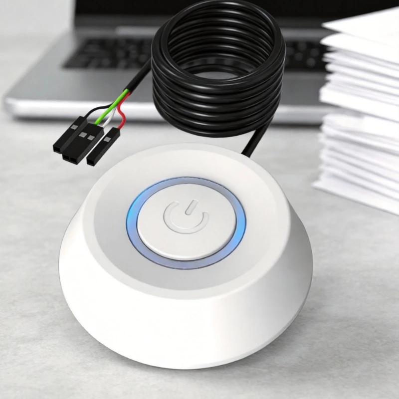 462B Desk Side PC Start Button Cable with Front Panel Header Cable for Daily Desktop Computer Access in Home and Office