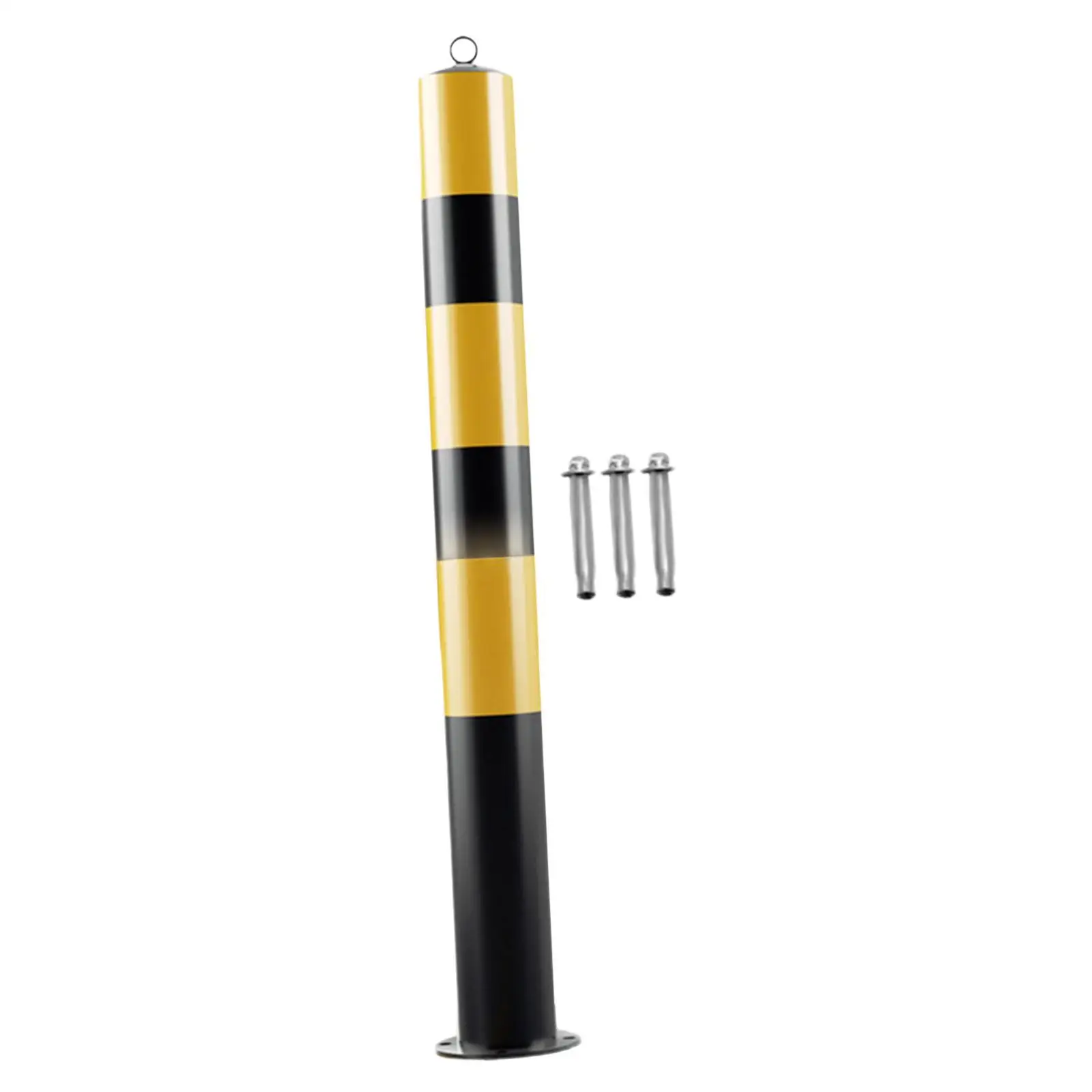 Safe Bollard Post 30' H Multifunctional Black and Yellow for Traffic Sensitive Area Sidewalks Supermarkets Street lanes Hotels