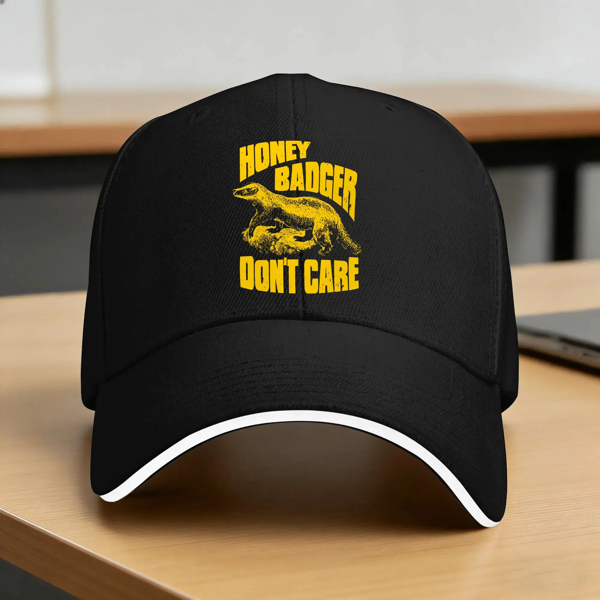 Honey Badger Don't Care Baseball Cap  y2k Funny Trucker Hat Summer Unisex Men Hiking Fishing Baseball Caps