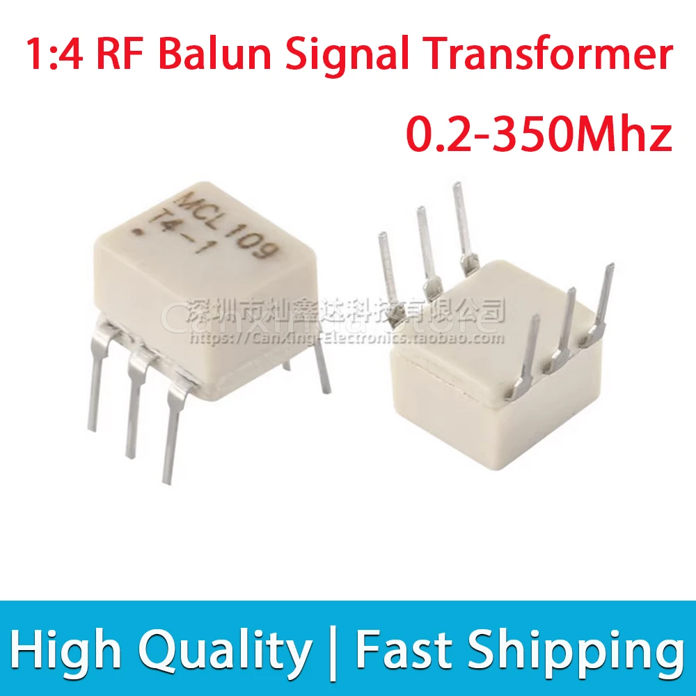 

1/2/5pcs T4-1+ DIP4 RF Balun Signal Transformer Frequency 0.2-350MHZ Turns Ratio 1:4 Isolation T4-1