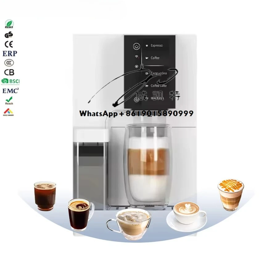 Touch Screen All In One  Smart Coffee Maker Fully Automatic Espresso Bean To Cup Coffee Machine With Grinder