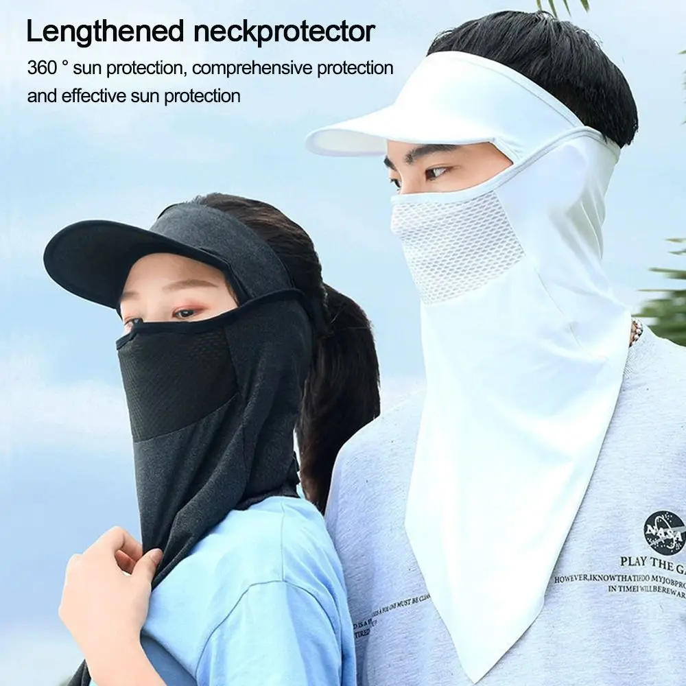 Breathable Ice Silk Face Seamless Scarf Motorcycle Sun Protection Headgear Cover Cycling Sports Breathable Summer Outdoor