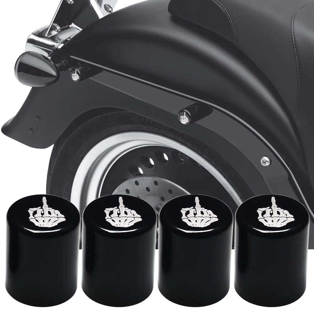 

4pcs Motorcycle Accessories Docking Hardware Cover Fit For Harley Dyna Fat Bob Softail Sportster XL 2009-2025 High Quality Steel