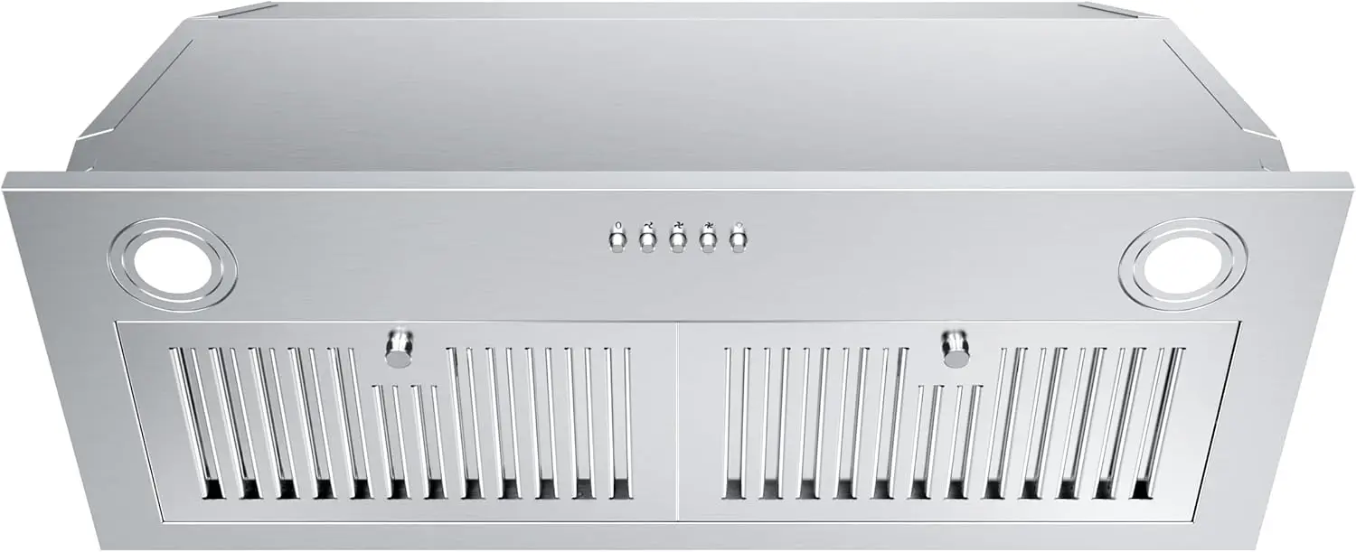 Range Hood Insert 30 inch, Built-in Kitchen Hood with 600 CFM, Ducted/Ductless Convertible Kitchen Vent Hood,