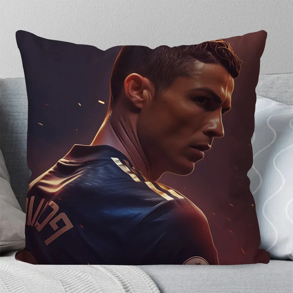 C Cristiano R Ronaldo Cr7 Pillow Case Square Pillow Bedroom Sofa Leisure Comfort Cushion Car Living Room Home Decoration