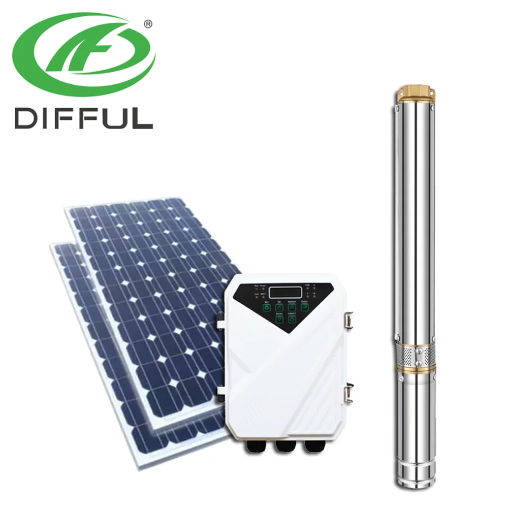 1.5 hp solar water pump with panel 150 meters head water pump