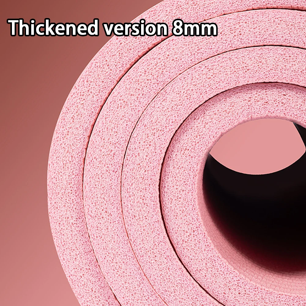 8-mm-Yogamatte, geeignet für Anfänger, verlängert und verdickt für das Training, rutschfeste Fitness-Yogamatte für den Heimgebrauch ﻿ – Detail 3