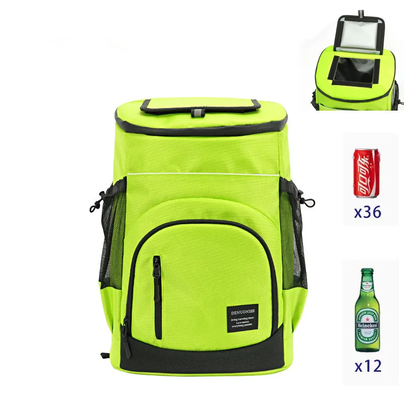 33L Refrigerator Bag Soft Large 36 Cans Insulated Cooler Backpack Thermal Isothermal Fridge Travel Beach Beer Bag mochila icebag