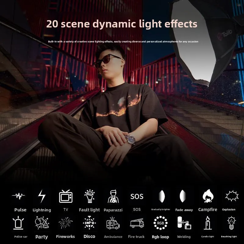 100W full color RGB fill light COB light, live stream fill light new portable outdoor photography light