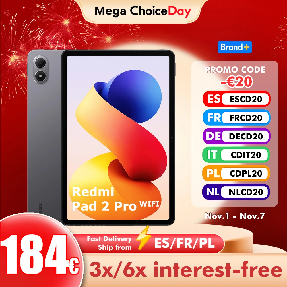 Xiaomi Redmi Pad 2 Pro WIFI 6 Go/128 Go 8 Go/256 Go Écran 12,2" 2,5 K Batterie 12 000 mAh