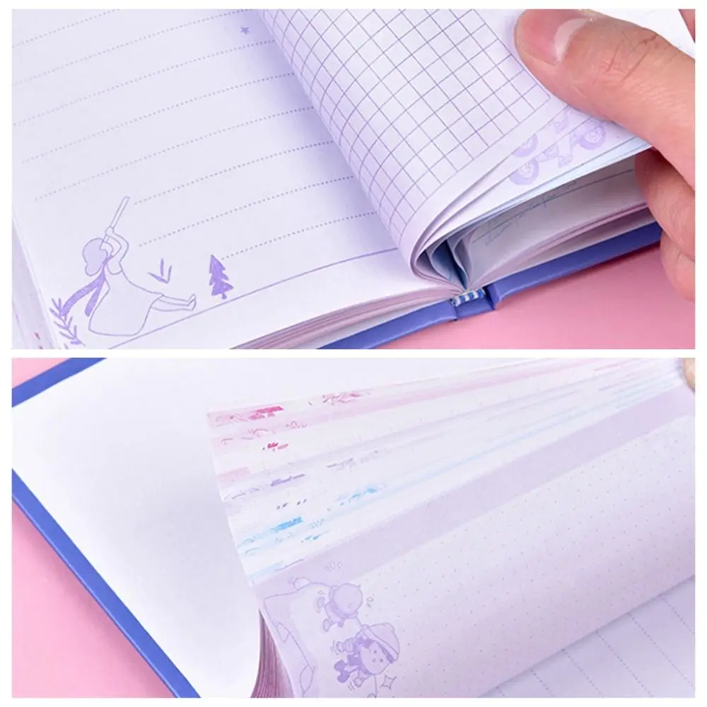 Mini cuaderno de manga de goma, cuaderno de dibujos animados, diario encantador, Mini libro para compartir el conejo, Mini planificador