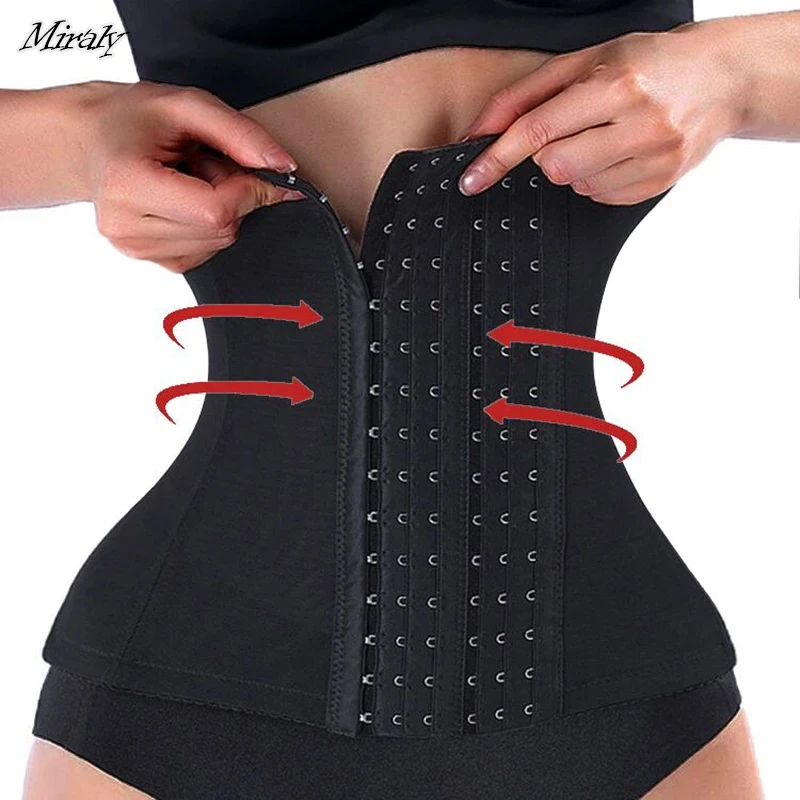 Shapewear For Women Tummy Control Fajas  Body Shaper Zipper Belt Waist Trainer Bandage Slimming Workout Waist Cincher Corset