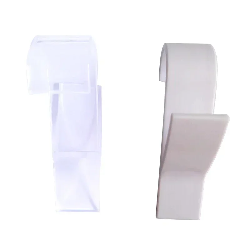 Colgador de Clips para cocina y baño, colgador transparente blanco, radiador de toallas calentadas, Riel de ropa, colgador de bufanda, soporte de