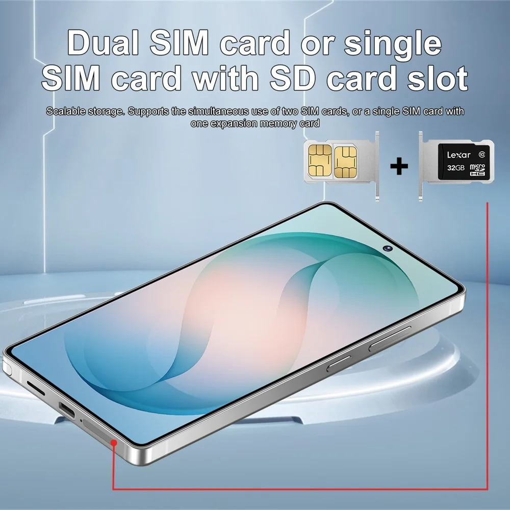 K-Touch Cell Phone For C26 Ultra Smartphone Android 5G 7.3 Inch HD Full Display Mobile Phones 22GB RAM 2TB ROM 7800mAh Battery 48MP Camera Face Recognition Dual SIM Unlocked Android 15 Smartphone 5G Cell Phone