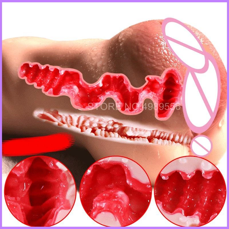 كأس الطائرات الكبيرة واقعية ثقوب عميقة ذكر الاستمناء ألعاب جنسية من السيلكون للرجال الاصطناعي المهبل الشرج الفم الكبار منتجات الجنس
