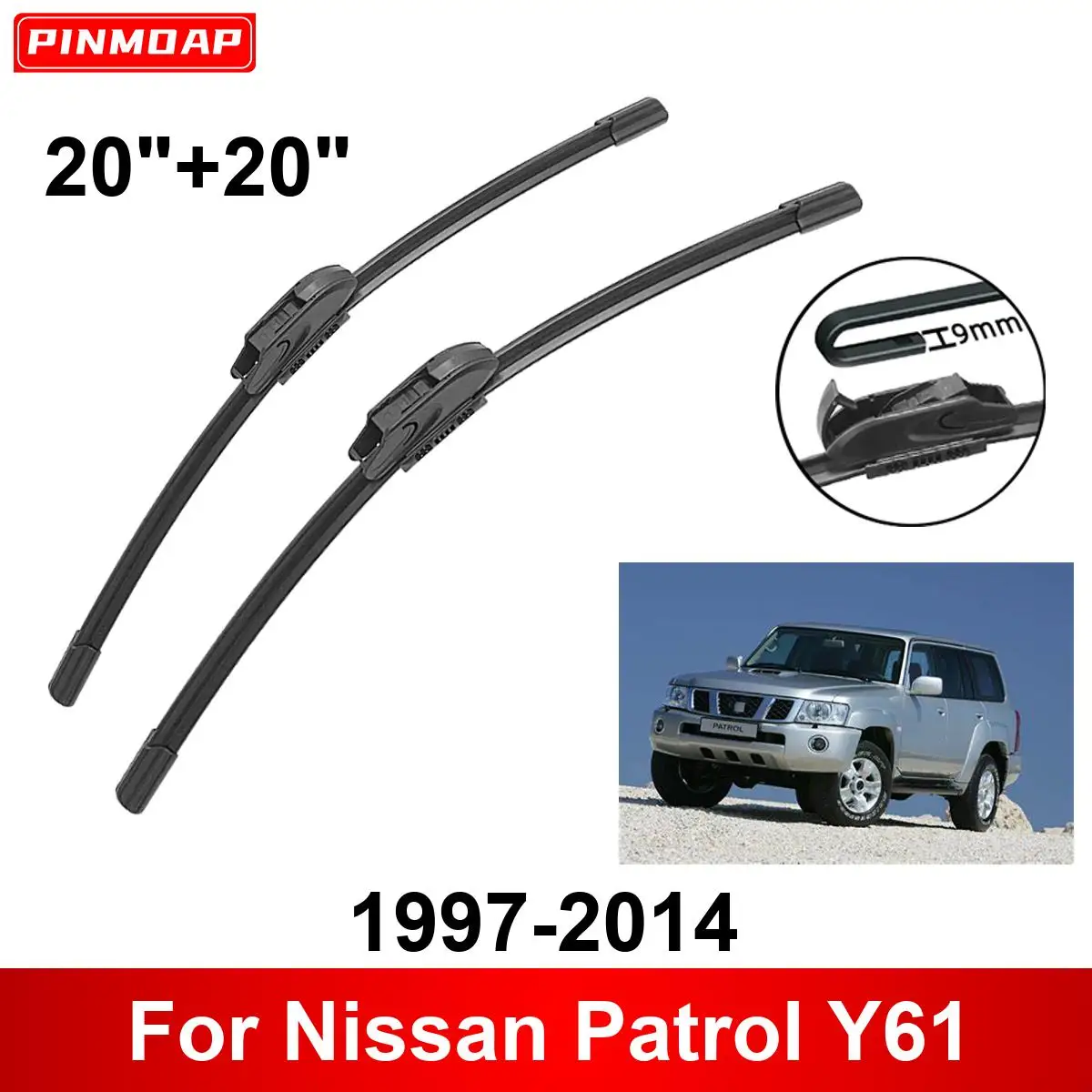 Auto wischer für Nissan Patrol Y61 2014-2017 20 "20" vordere hintere Wischer blätter Bürsten Cutter Zubehör 1997 2014