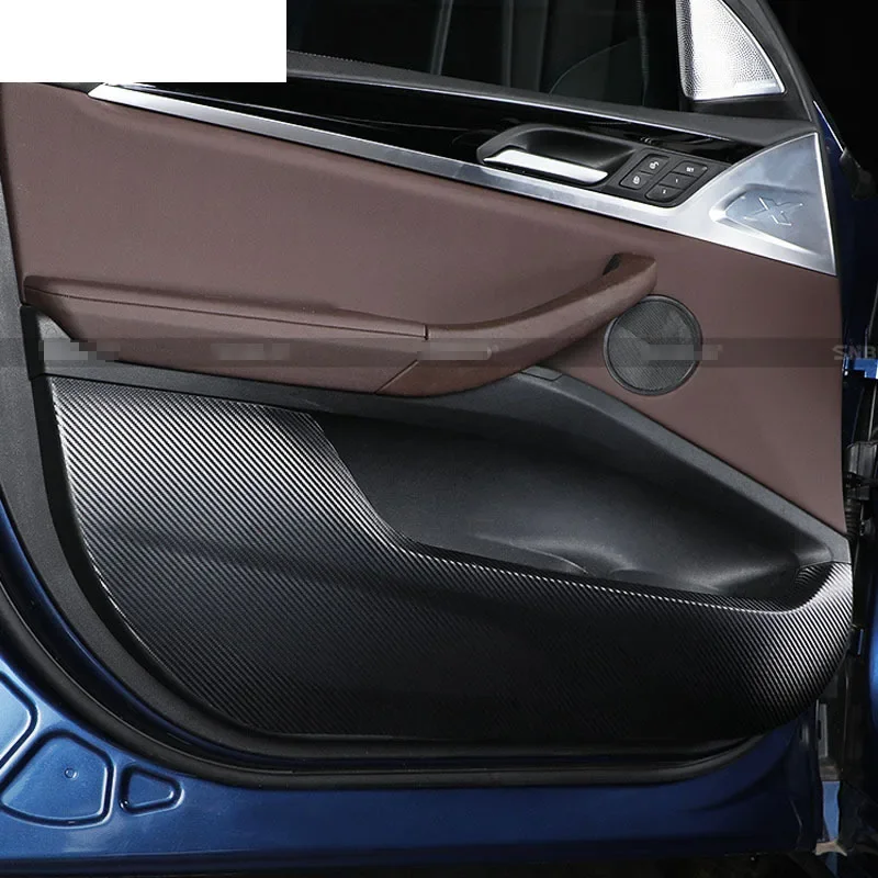

4PCS Suede Carbon Fiber Sticker Door Anti Kick Cover Protection Mat For BMW X1 X3 X5 X6 X7 F48 F39 G01 G02 G05 F16
