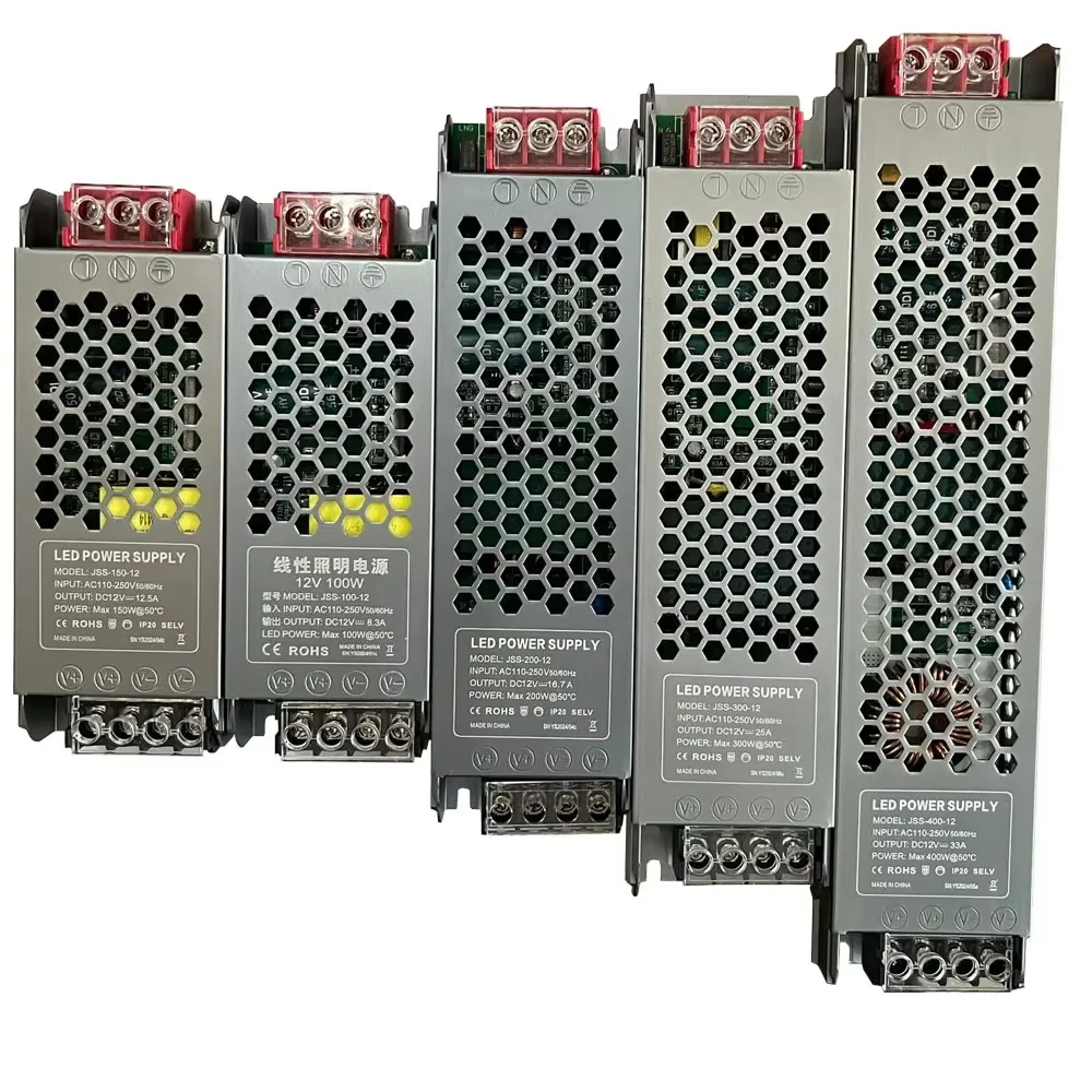 

Ultra-Thin Switching Power Supply DC12V 24V 60W 120W 300W 400W Light Transformer AC110-250V Source Adapter For SMPS LED Strips