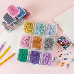 50pcs 28mm Colorful Metal Paper Clips Bookmark Marking Label Sign Return Type Needle for Document Book School Office Supplies