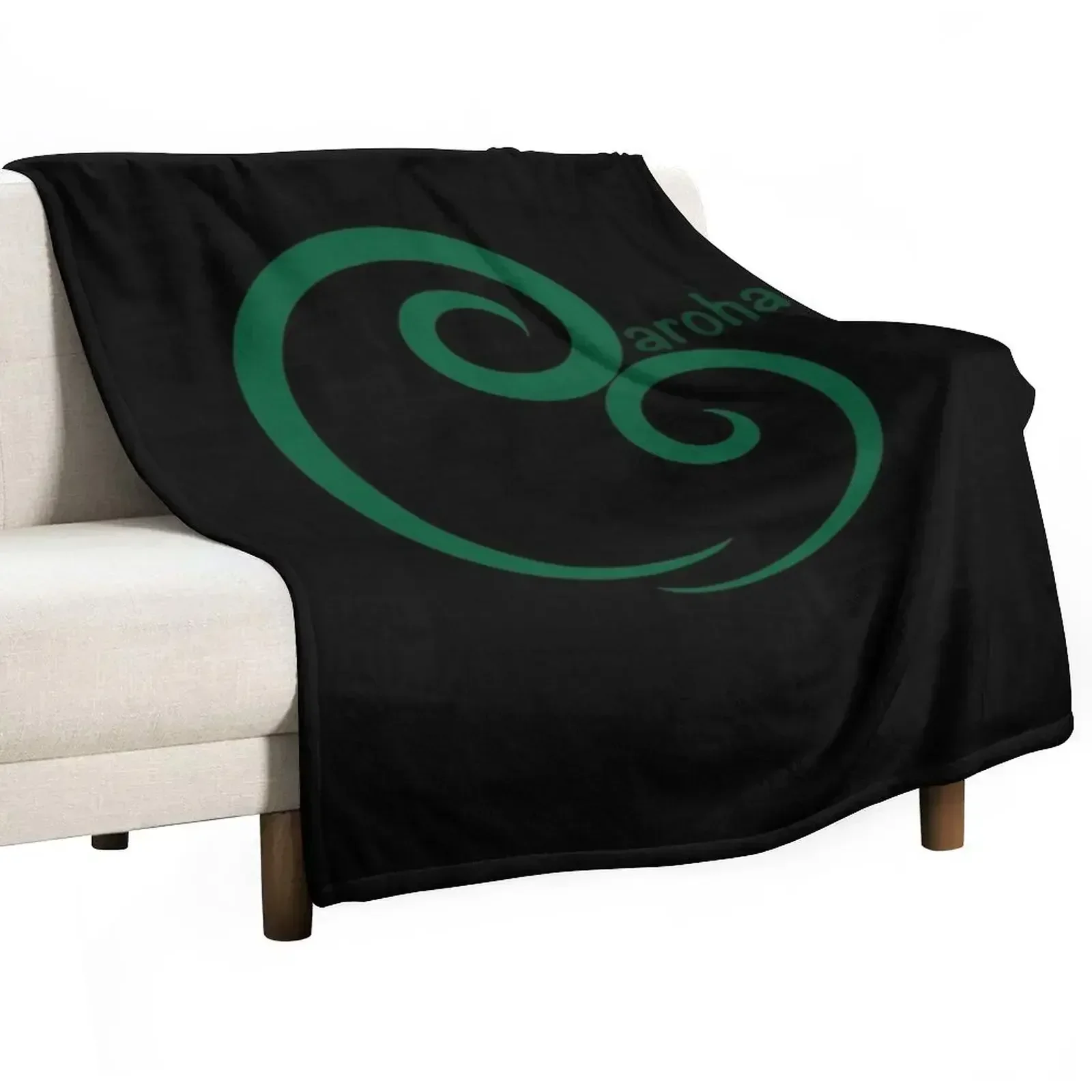 Aroha Koru green Throw Blanket Luxury Throw Vintage heavy to sleep Plaid Flannel Fabric Cute Plaid Blankets