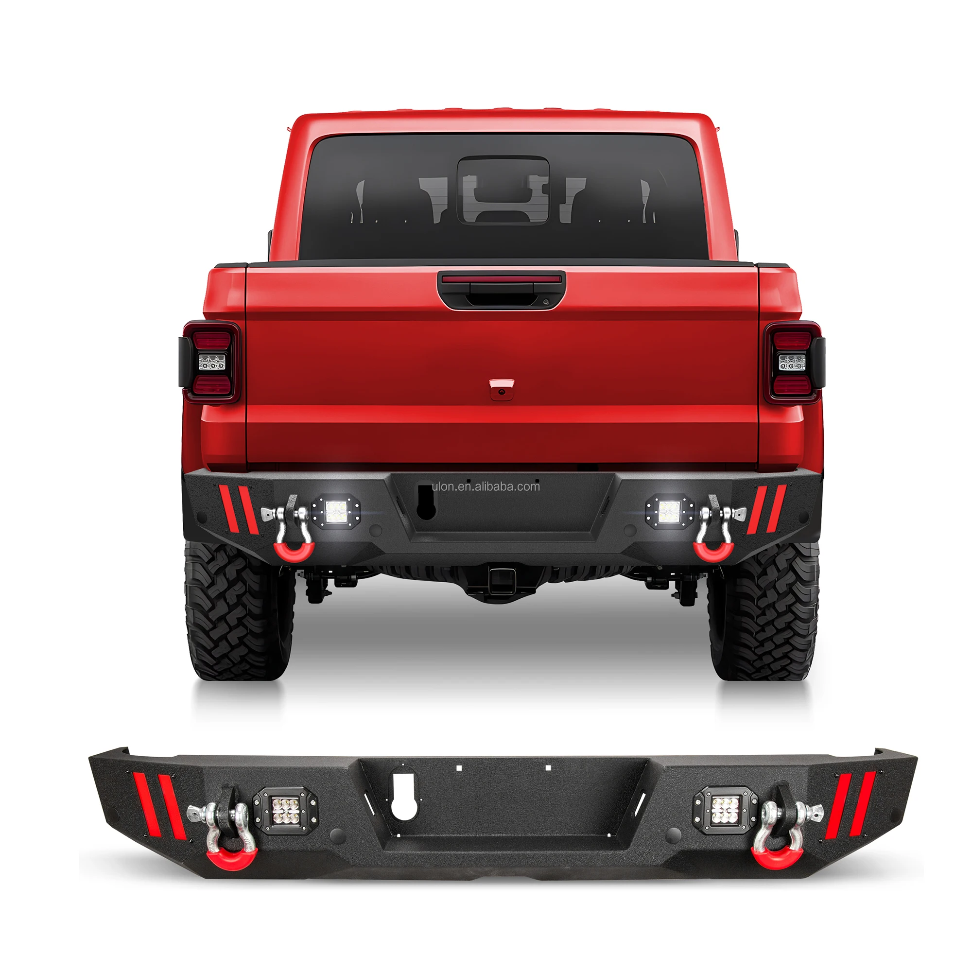 Bumper Bar Car Accessories Rear Bumper With Step Plate For Jeep Gladiator JT 2020 2021 2022 2023 2024 2025 2026 Carbon Steel