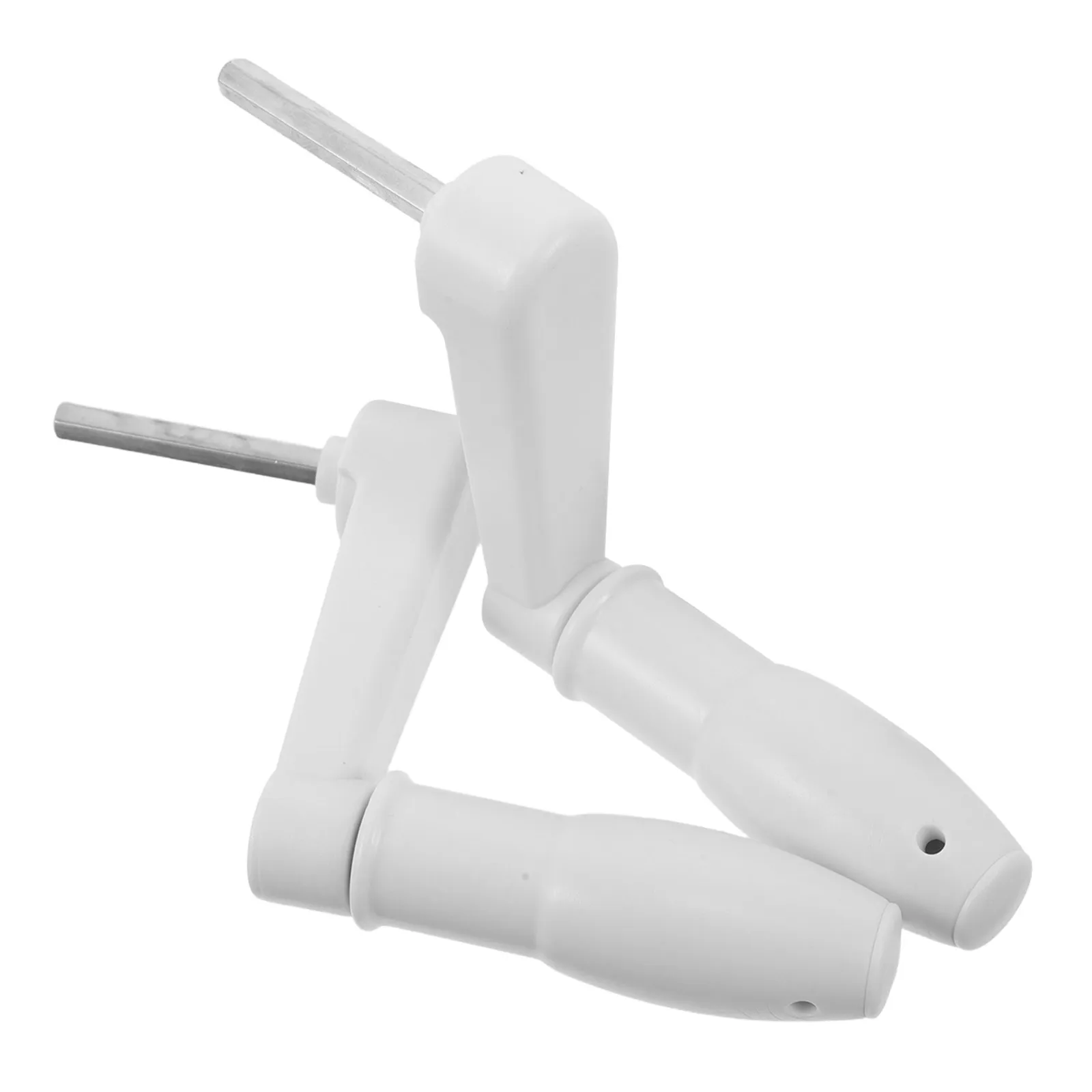 2Pcs Desk Crank Handle Manual Height Adjustment Knob White Adjustable Table Lift Replacement Office Study Furniture Mechanism
