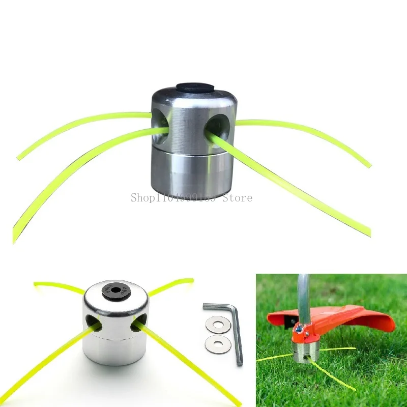

Aluminum Grass Trimmer Head With 4 Lines Brush Cutter Head Lawn Mower Accessories Cutting Line Head for Strimmer Replacement