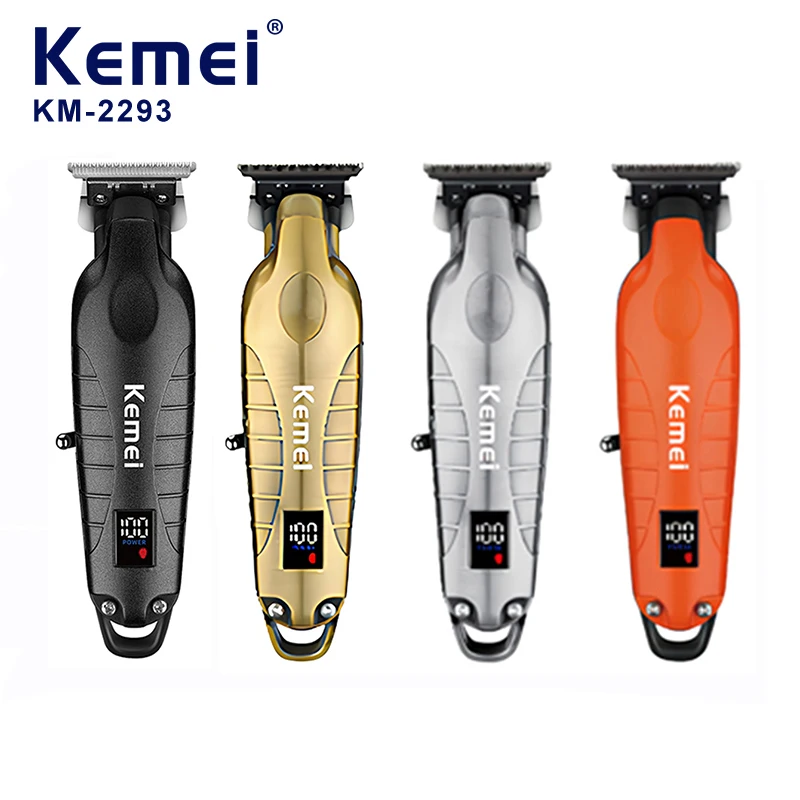 

Kemei KM-2293 Машинка для стрижки волос Профессиональные перезаряжаемые парикмахерские машинки для стрижки волос Электрические триммеры для волос Беспроводные для мужчин