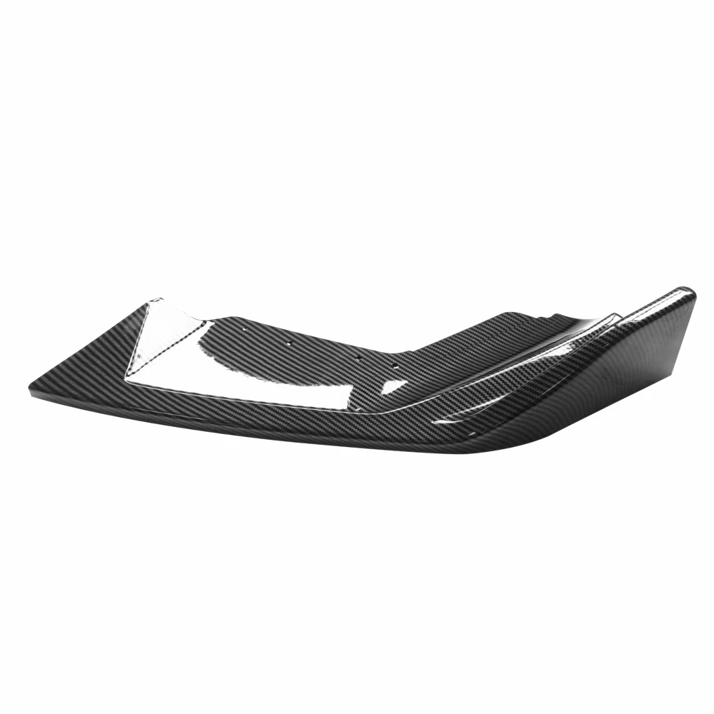 Front Bumper Spoiler Lip For BMW F87 M2 2019-2021 Competition Coupe 2-Door Carbon Fiber Look/Gloss Black Splitter Blade Body Kit