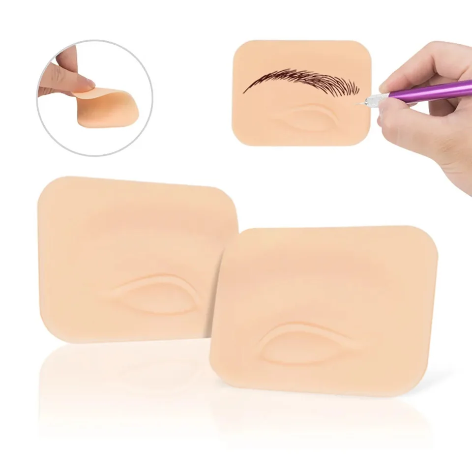 

3D Silicone Trainning Practice Tattoo Fake Skin Eyes Eyelid for Microblading Tattoo Beginner Semi-Permanent Makeup Fake Eye Skin