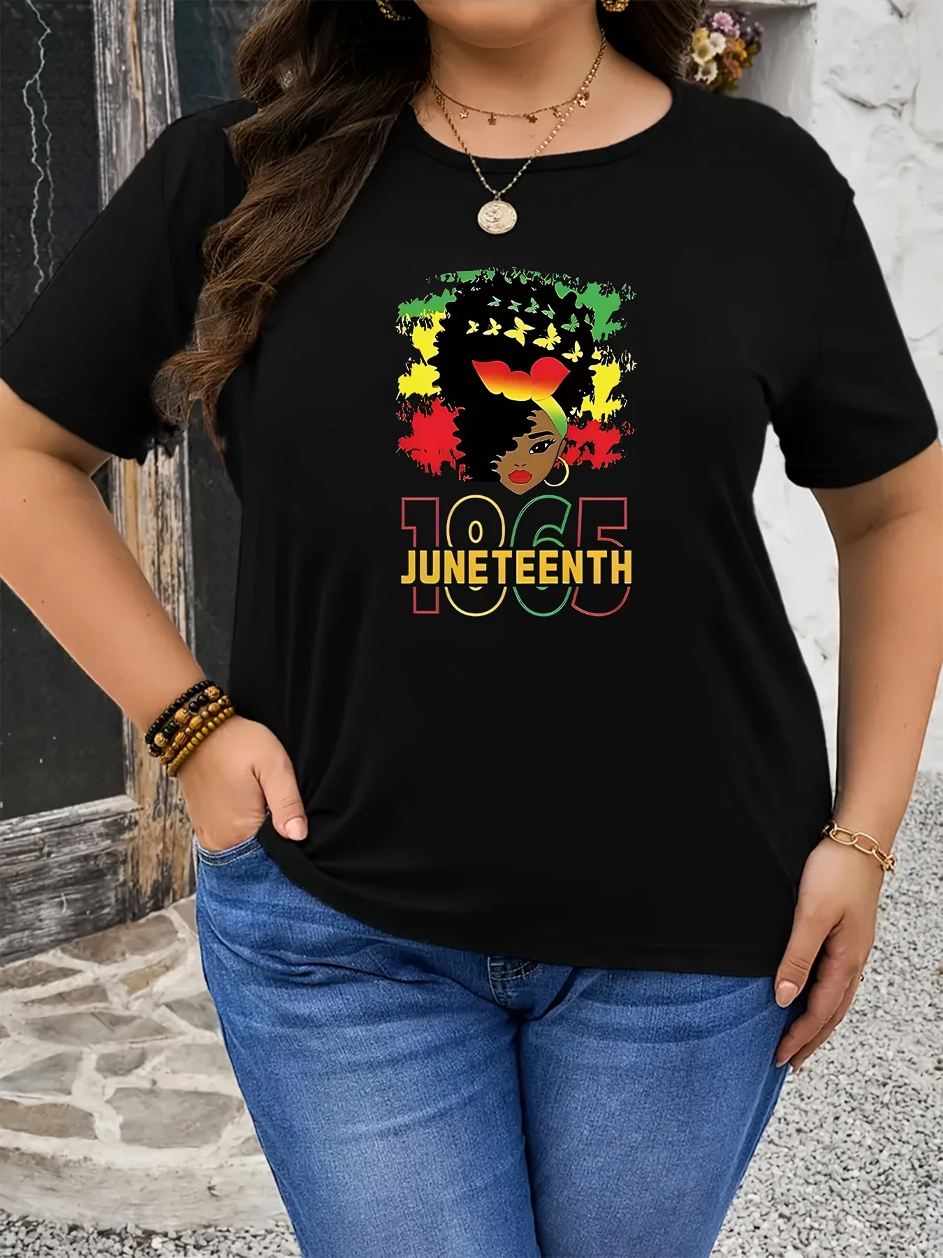Juneteenth Celebration T-Shirt Women Men Casual Crew Neck Juneteenth 1865 Streetwear Tshirts
