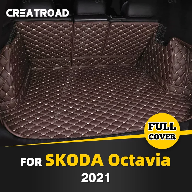 

Автомобильный коврик для багажника с полным покрытием для SKODA Octavia 2021, Накладка для багажника автомобиля, подкладка для груза, защитные аксессуары для интерьера